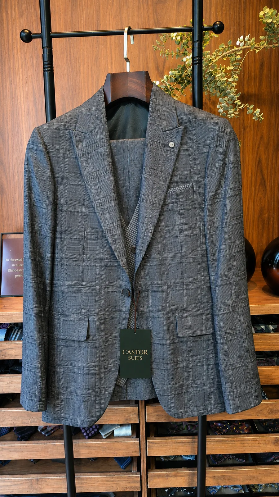 Traje Gris a Cuadros — vista 3