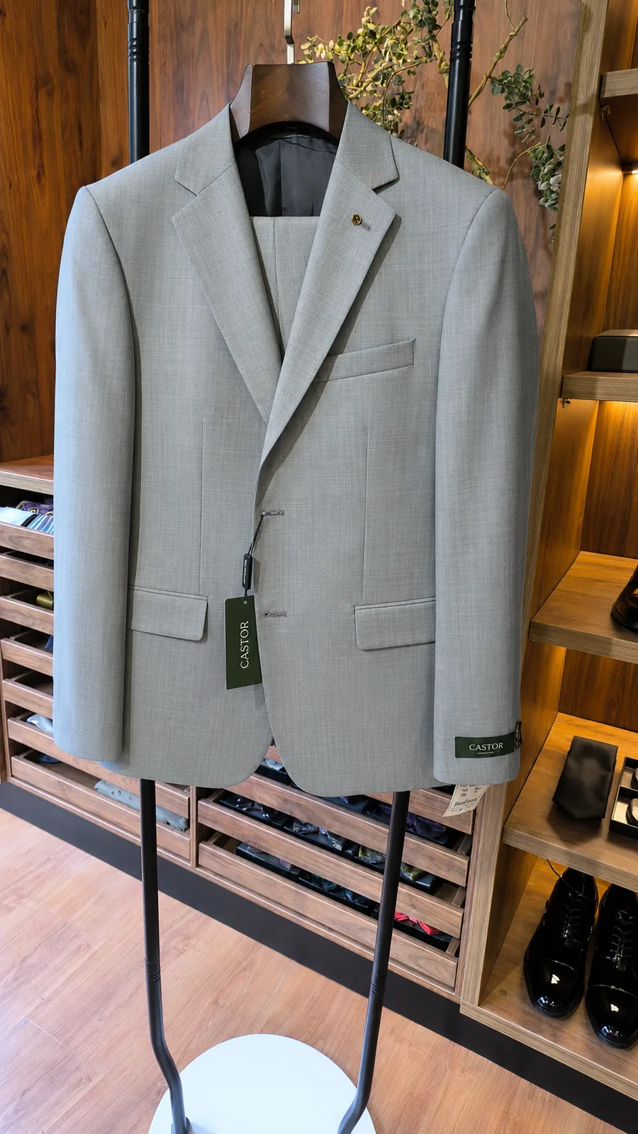 Traje Verde Menta en Lana Fría — vista 3
