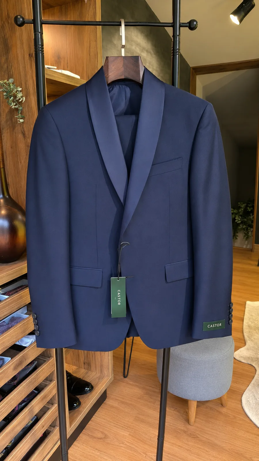 Esmoquin Azul con Chaleco — vista 3