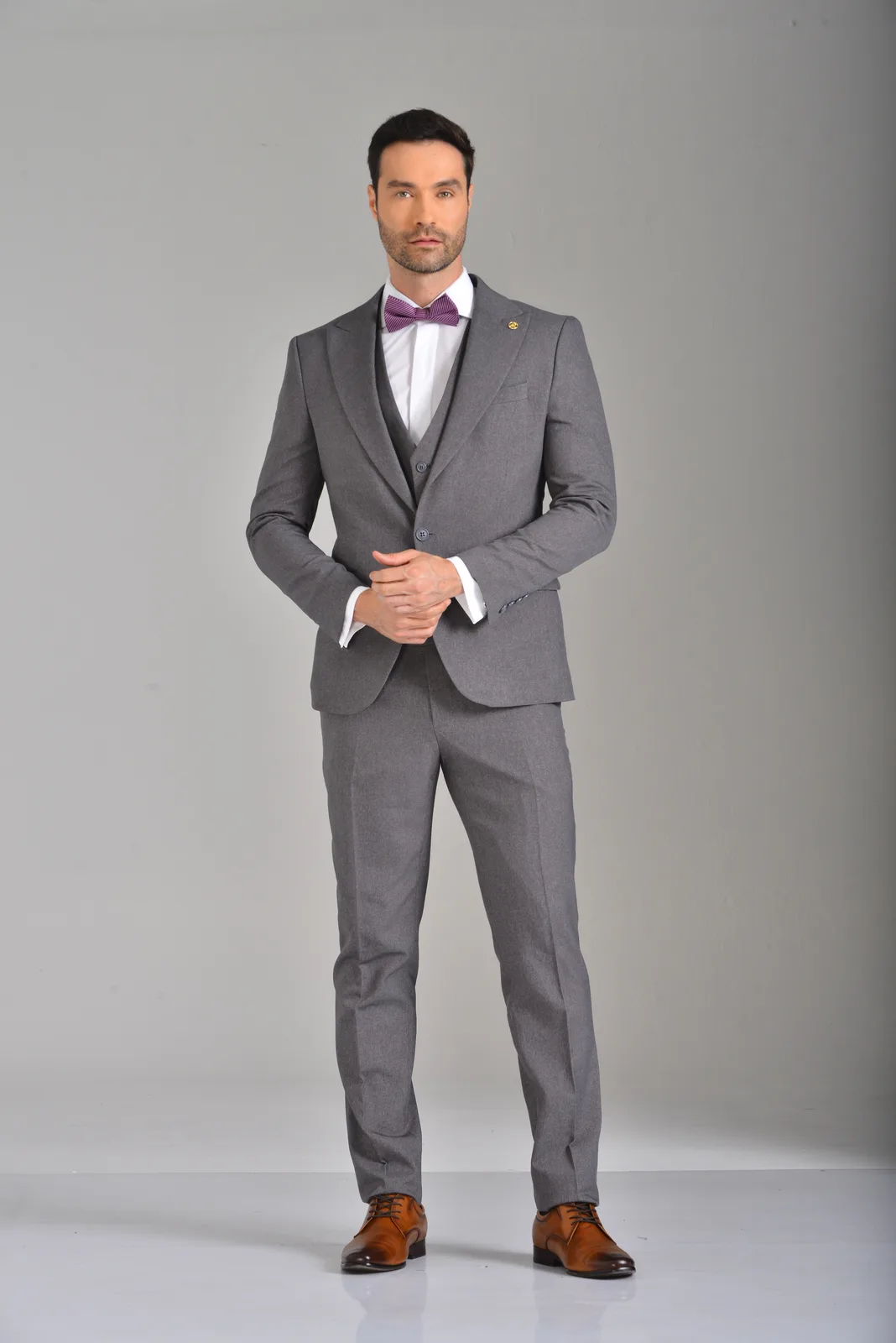 Traje Gris Oscuro Jaspe