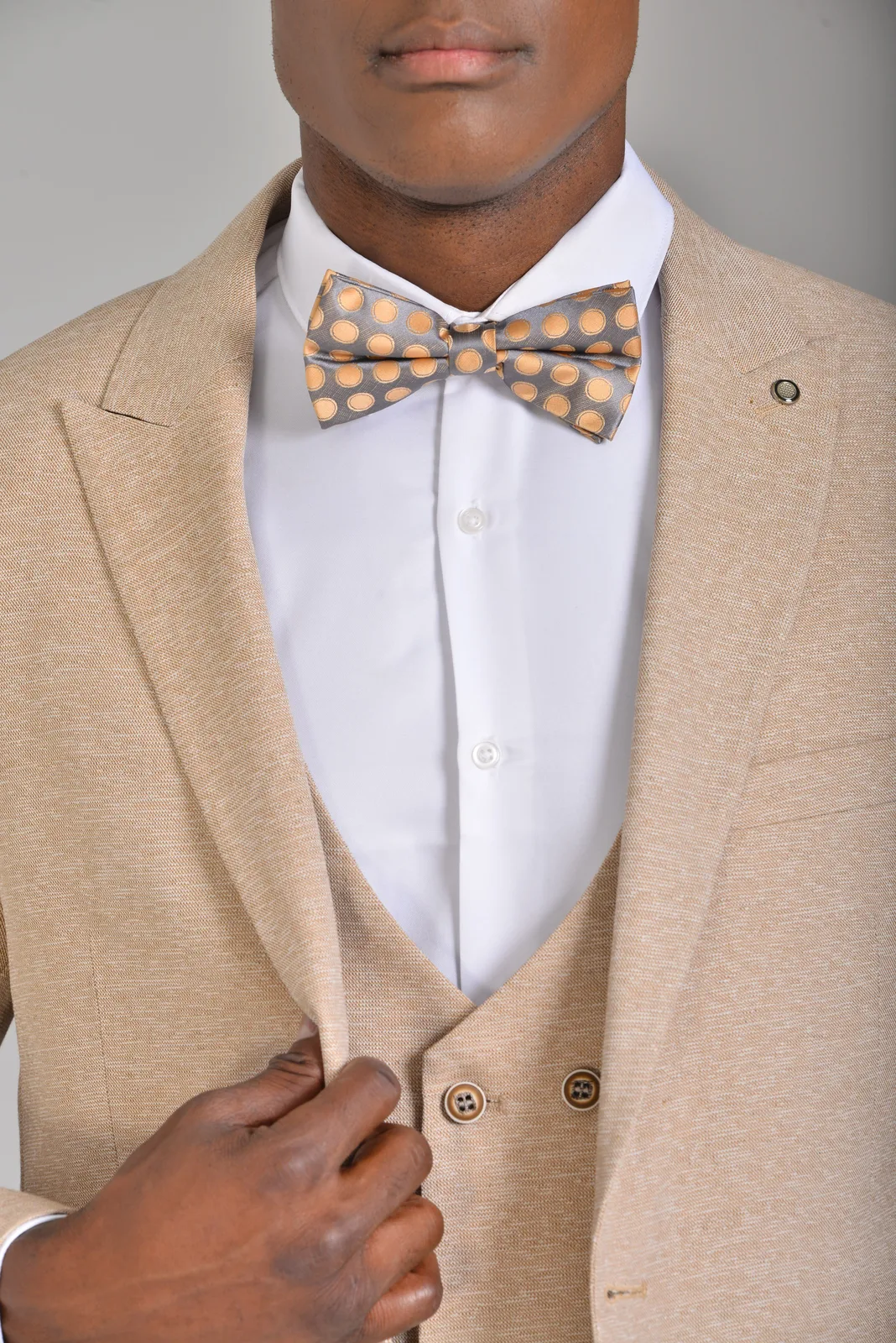 Traje Beige Texturizado