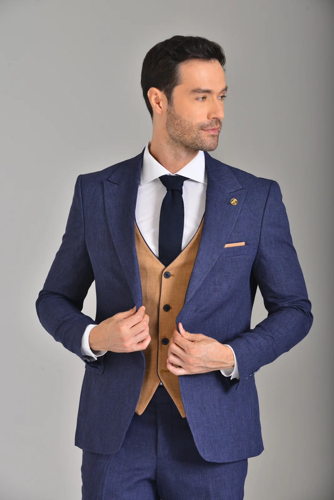 Traje Azul Tres Piezas